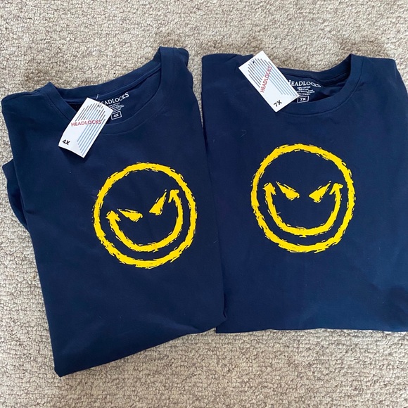 NWT Headlocks Big Man Sizes 4X or 7X navy smiley - Picture 2 of 5